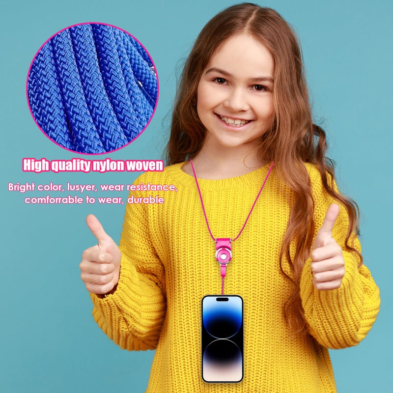 Chris.W 10Pcs Detachable Long Cell Phone Neck Lanyard, 18" Braided Neck Nylon Strap for Mobile Phone/Bus Card ID Card Badge Camera USB Flash Drive, Assorted Color - Image 4